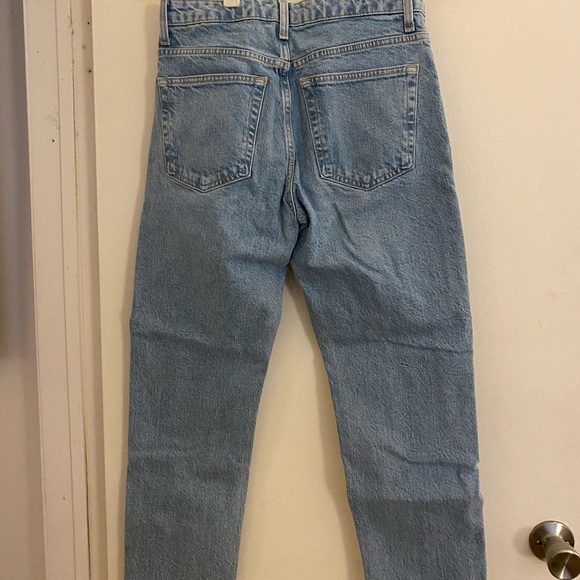 Topshop Straight Raw Hem Jeans Light Wash Sz 27 - Picture 6 of 6